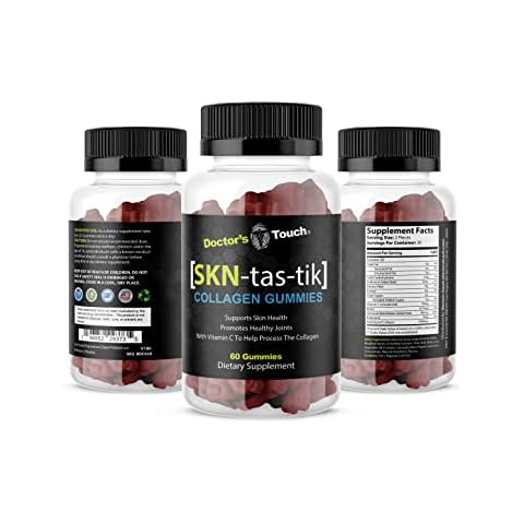 Doctor's Touch SKNtastic Collagen Gummies for Men and Women Clinically Tested Hydrolyzed Collagen with Vitamin C Supporting Healthy Skin and Promoting Healthy Joints Cover