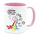 Montags könnt ich kotzen Einhorn Tasse Rosa kotzendes Unicorn Kaffee Tee Becher Büro Arbeit Einhorntasse Arbeitskollegin Frauen Kollegin Freundin lustig Bürotasse Geschenk Geburtstag Spruch verrrückt