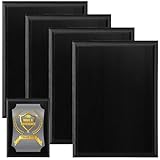 Memorywuu 4 Pcs DIY Blank Award Plaques Personalized Engraved Plaques Wooden Trophy Gift for Thank You, Photo, School, Sports, Special Achievements, Retirement (Black,9 x 12 Inch)
