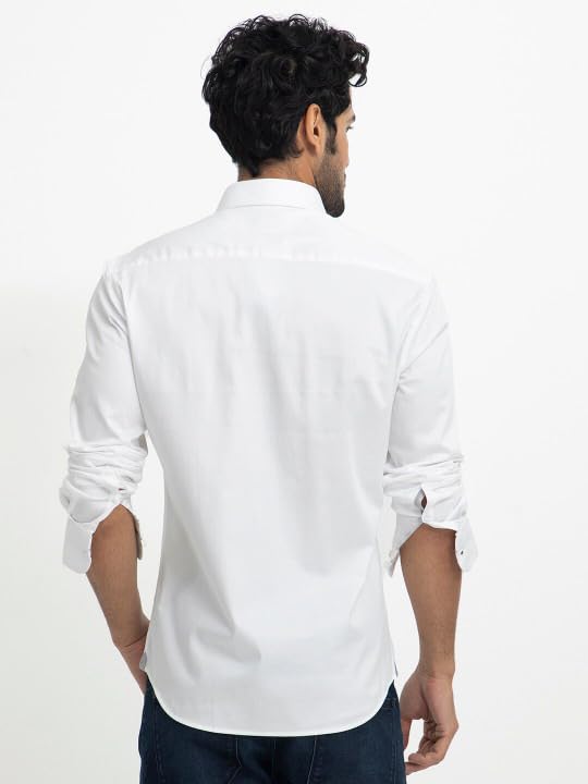 Image of UPnGO Men's Regular Fit Polycotton Formal /Casual Shirt | Full Sleeve Button-Down Solid Shirt for Office