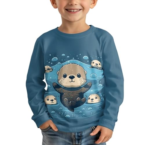 Image of Girls Basic Tee Shirts Outdoor Long Sleeve Shirt Winter Clothes Size 3-16 Top Fall Clothes Gift for Holiday
