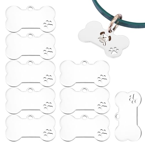 Xelsluthe Blank Dog Tags for Easily Laser Engraving, Stainless Steel