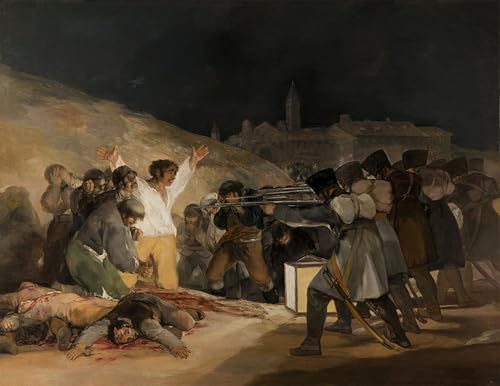 Impression d'art le trois mai de Goya sur toile pour habiller un grand mur blanc avec élégance