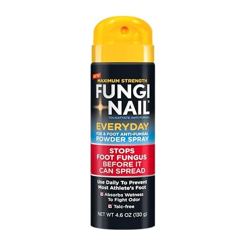 Fungi-Nail Everyday Anti-Fungal Powder Spray, Stops Foot Fungus, Prevents Most Athlete’s Foot, Absorbs Wetness to Fight Odor, Talc-free, 4.6oz Cover