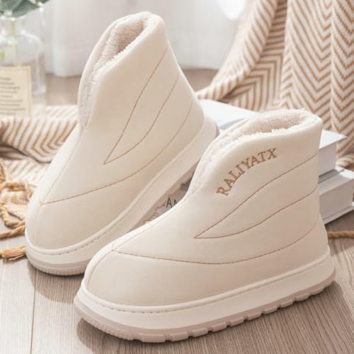 Epsion Fuzzy Winter Bootie Slippers for Women Ankle Boots Slippers Warm House Shoes Outdoor Indoor Plush Fur Lining3