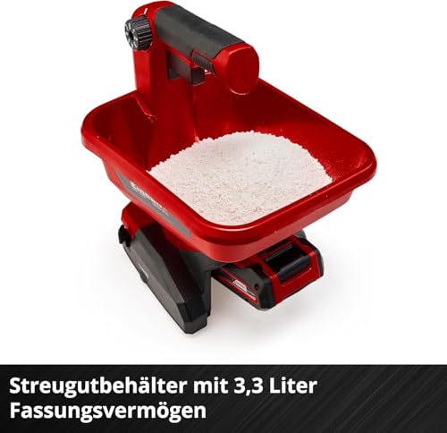 Einhell Universal Streuer GE-US 18 Li-Solo Power X-Change (Lithium-Ionen, 3,3 l, 6-stufige Drehzahlregulierung, 8-stufige Streumengenregulierung, ohne Akku und Ladegerät)