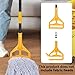 BeiLan Mop Handle Commercial Heavy Duty - 57 Inch Industrial Metal Mop Stick Replacement for Floor Cleaning - Professional Mops Head Replacement Holder