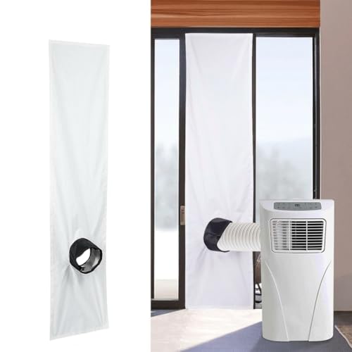 RANRAO - Sello universal para ventana de aire acondicionado, kit de sellado de ventana ajustable portátil, sello de obturación para aire acondicionado portátil y secadora