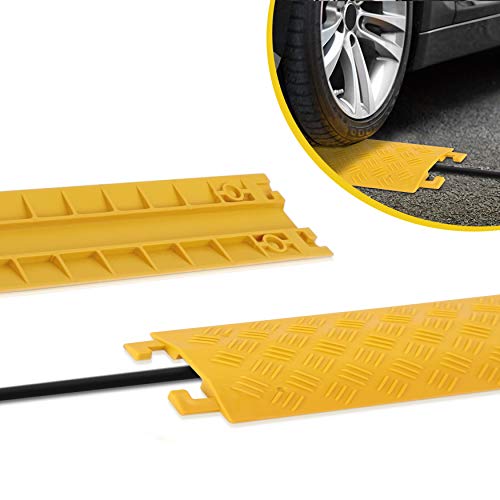 Pyle Durable Cable Ramp Protective Cover - 2,000 lbs Max Heavy Duty Drop Over Hose & Cable Track Protector, Safe in High Walking Traffic Areas - Cable Concealer for Outdoor & Indoor Use PCBLCO19 #1