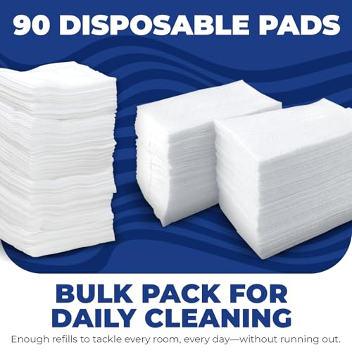 Iconikal Dry Mop Pad Refills (90-Pack) | Fits Swiffer Dry Sweeping Cloths for Dirt, Dust, Hair | Use for Swiffer Pads Refill | Unscented, Disposable Mop Pads for Sweeping, Mopping, Dusting, 11.5" x 8"
