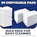 Iconikal Dry Mop Pad Refills (90-Pack) | Fits Swiffer Dry Sweeping Cloths for Dirt, Dust, Hair | Use for Swiffer Pads Refill | Unscented, Disposable Mop Pads for Sweeping, Mopping, Dusting, 11.5