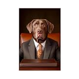 WOPIYNAG Póster de lienzo con retrato de perro abogado, decoración de dormitorio, paisaje, regalo, 30 x 45 cm