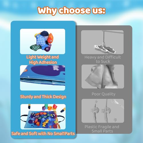 Montessori Toys for 1 Year Old, 27 Pcs Cloth Fishing Game for Toddlers Sorting Toy, Baby Toys for 1 Year Old Boy with Stacking Cups, Fishing Toys for Toddlers 1-3 First Birthday Gifts for Boy Girl - Thumbnail 7