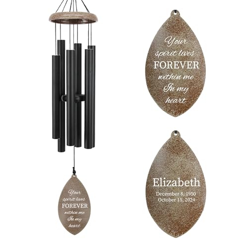 Image of ASTARIN Personalized 35 inch Wind Chimes for Loss of Loved One, Memorial Wind Chimes for in Memory of Mom Dad, Sympathy Gifts for Loss, Metal Windchime Outdoor, Produced in Texas