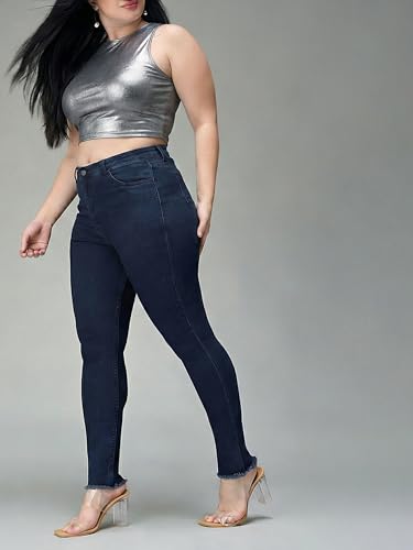 Image of Miss Chase A+ Women's Bootcut High Rise Regular Length Stretchable Denim Jeans