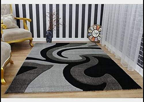 Image of Handmade Shaggy Pure Microfiber Smooth & Anti-Skid Carpets for Bedroom & Living Room, 2 inch Thicknesss Size- 5X8 Feet