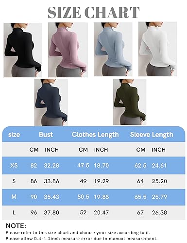 VEKTOL Womens Gym Tops Long Sleeve Sport T-Shirt Activewear Running Workout Yoga Tops Tee Shirts Zip Breathable Active Wear Shirt with Thumb Holes - Image 6