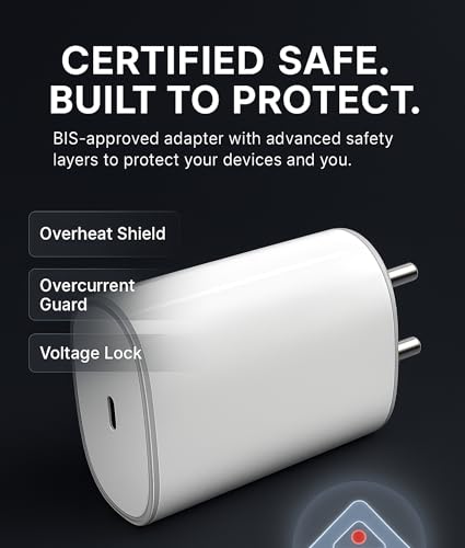 Image of Nothing Original 45W Pps Type-C Rapidly Charging Charger Adapter for Nothing Phone 3 /3A /3A Pro /2 /2A /2A Plus /2A Special Edition /1 /CMF Phone 2 Pro & Other 45 Watt USB C Supporting Devices-White