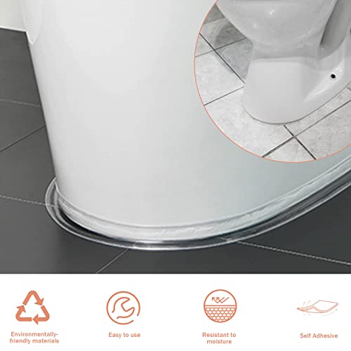 3 Packs Clear Caulk Strip Tape, Waterproof Self Adhesive Transparent Bathtub Sealant Tape, Caulk Tape Oil-Prooffor For Kitchen, Bathroom, Floor Wall Edge Protector (10.5Ft X 1.5In) #TOP4