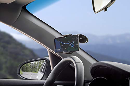 Scosche VWDSM2 Car Mount 3-in1 Suction Cup Mount with Vent Clips for Mobile Devices - Window, Dash, Vent Mount, 360 Rotation