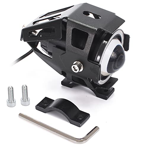 Par Farol De Milha Led Auxiliar U11 30w Angel Eyes Projetor 12v para Moto e Neblina com Botão Liga/D