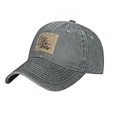 ZEKECE Antiker nautischer Schiffskompass Karte 100% Baumwolle gewaschen Low Profile Baseballkappe für Männer Frauen Vintage Papa Hut Schwarz, grau, One size