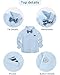 DISAUR 2t Baby Formal Outfit Boy White Print Dress Shirt Navy Blue Suspender Pants Easter Suits for Boys 18-24 Months