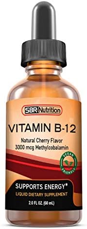 Vitamin B12 Sublingual Liquid Drops - Methylcobalamin, VIT B 12 Supports Energy, Max Absorption, 3000mcg Per Serving, 60 Servings, Non-GMO, Vegan Friendly, Manufactured in The USA