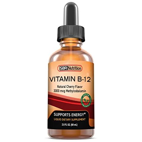 Vitamin B12 Sublingual Liquid Drops - Methylcobalamin, VIT B 12 Supports Energy, Max Absorption, 3000mcg Per Serving, 60 Servings, Non-GMO, Vegan Friendly, Manufactured in The USA Cover