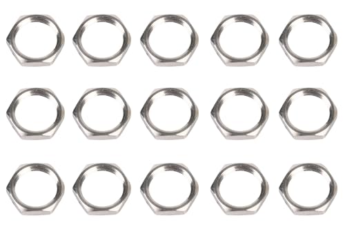 SHELIZI Dadi Esagonali Sottili in Acciaio Inossidabile 304-15 Pacchetto per Raccordi Tubolari & Applicazioni Generiche 15Pcs G3/8