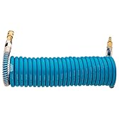 HAZET tubo spiralato per aria compressa 9040S-10, tubo in polireutano altamente flessibile con lunghezza di 7,62 m, diametro interno di 10 mm e pressione di esercizio di 10 bar