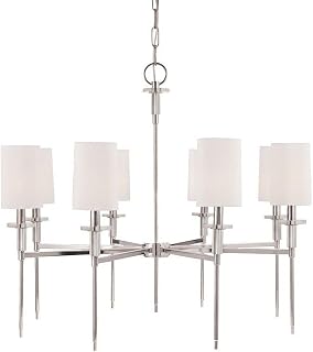 8518-PN Amherst - Eight Light Chandelier - 32 Inches Wide by 27 Inches High,