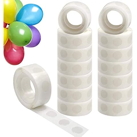 RONGRONG 1500 PCS Glue Dots for Balloons, Sticky Dots Double Sided Removable Balloon Stickers Tape for Crafting Party Wedding DIY Balloon Decorations (15 Rolls) Cover