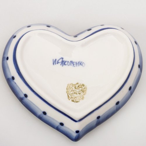 Little Heart Porcelain Box Gzhel #TOP5