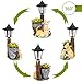 YEPOTUE Solar Cat Outdoor Statues, Garden Sculptures with Flowerpot Decor & Solar Lantern for Yard Art Lawn Ornaments Porch Patio Balcony - Idea Gifts for Women Mom Grandma