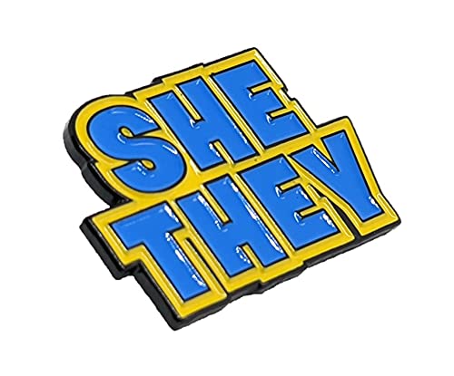 She They Femme Nonbinary Bigender Enamel Pronoun Pin
