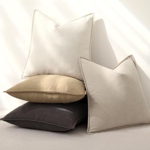 ZWJD Fundas Cojines 40x40 Set de 4 Fundas de Cojines de Chenilla, Funda de Cojin Decorativos Elegantes, Suaves y Lujosos para Sofá, Cama y Decoración del Hogar - imagen 3