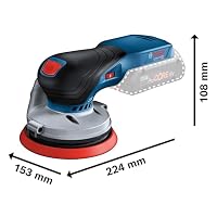 Bosch Professional 18V System Akku Exzenterschleifer GEX 18V-125 (inkl. Schleifteller (125mm), 1x Schleifpapier, Staubbeutel, L-BOXX, ohne Akku/Ladegerät) – Ansicht 7