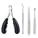 Produktbild Comius Sharp 4 Stück Fußnagelzange Geschenk Set, Nagelzange Scharfe mit Pediküre und Maniküre Werkzeuge, Doppelseite Nagelfeile, Nagelhautschieber, für Dicke und Eingewachsene Fußnägel, Paronychie