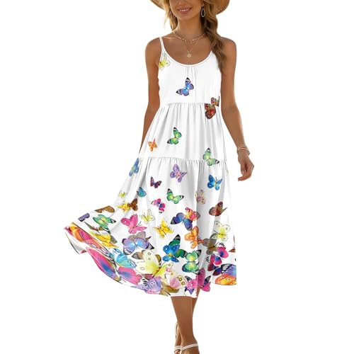 Robe longue femme été imprimé floral maxi fluide à bretelles bohème
