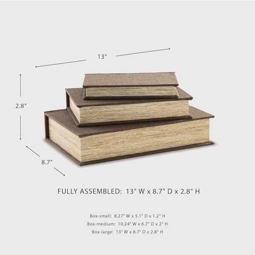 Signature Design by Ashley Decorative Boxes with Lids, Brown, Set of 3 - image 3