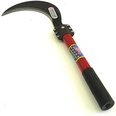 Solid Aim Tools King of The Sickle-Professional Billhook Brush Axe Imported Japan Steel With its Fine Serrated, Curve Sharpened Blade(Overall Length 18inch x Blade 7inch Length x 3inch Width).