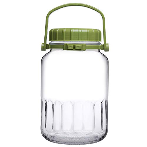 Queensway Home & Dining Clear Glass Food Jar Preserve Airtight Container Storage Lid 3L 4L 5L (2, 5 Litres)