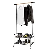 Montage facile : le porte-vêtements à roulettes peut être monté facilement sans outils ; un système d'emboîtement simple garantit un montage rapide et facile
