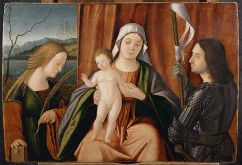 Affiche Toile Dame et enfant Vittore Carpaccio art portrait décoration murale 60x90