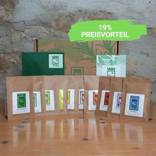 Foto von Probierset von KräuterGott - 10 Kräutersalze in einem Set, 100% Natürliche und Handgefertigte Gewürze