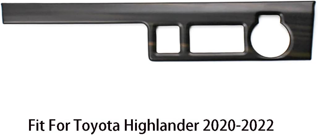 Car Accessories Fit for Toyota Highlander 2020-2025 Interior Front Cigarette Lighter Socket USB Outlet Panel Cover Trim (Peach Wood Style) Print Sticker Decal ABS 1 PC
