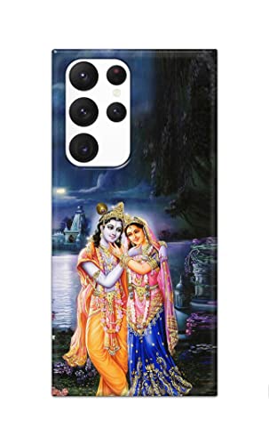 Image of Printed Hard Back Cover Case for Samsung Galaxy S22 Ultra 5G Back Cover (Radha Krishna) -1803