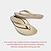 FitFlop Womens iQushion Rubber Flip-Flops with Contoured Footbed for Walking, Lightweight Ergonomic Flip Flop Sandals with Arch Support and Foot Impact Pillows, Gold, 7 US Women