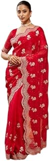 kasee Womens Pure Chiffon Thread Embroidered Saree-picture-44